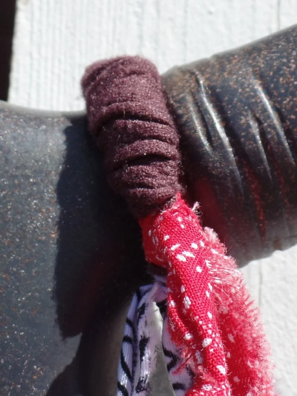 Hand Crafted Hair Tie Swag (1) RED ROBIN